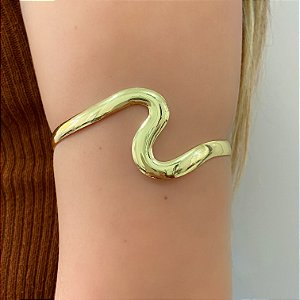 BRACELETE FIO CURVADO CONTRÁRIO LISO BIJU