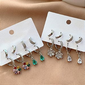 MIX DE COLARES AMANDA FOLHEADO A PRATA⭐️