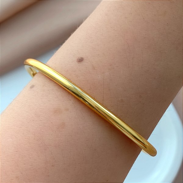 PULSEIRA ARO FIO TUBO FOLHEADO A OURO 18K⭐️