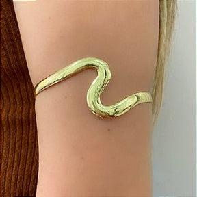 PULSEIRA / BRACELETE BOHO CHIC DOURADO BIJU