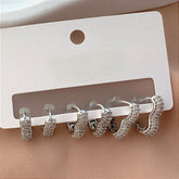 BRINCO KIT ARGOLINHAS CORAÇÕES ZIRCÔNIAS LUÍSA BIJU