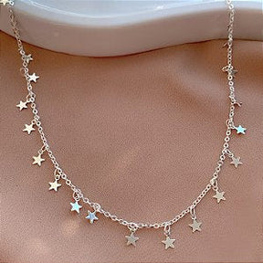 COLAR ESTRELA ZIRCÔNIA FOLHEADO A PRATA⭐️